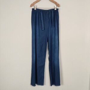 ASME Collection Women's Jeans Size 46 Blue Wide Leg High Rise Casual Daily Denim